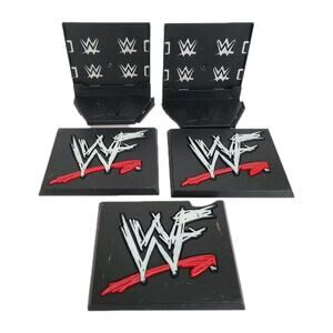 WWF Action Figure Display Base Stands with Pegs Jakks Pacific Mattel